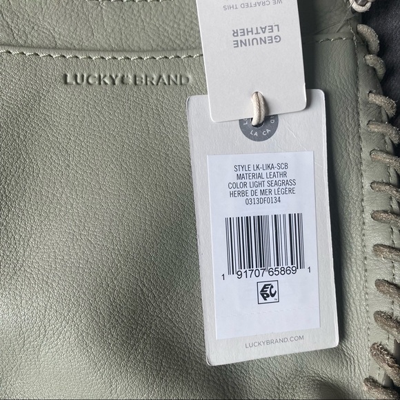 LIKA LEATHER CROSSBODY BAG Lucky Brand (sage/seagrass) NWT #festivalseason - Picture 5 of 5